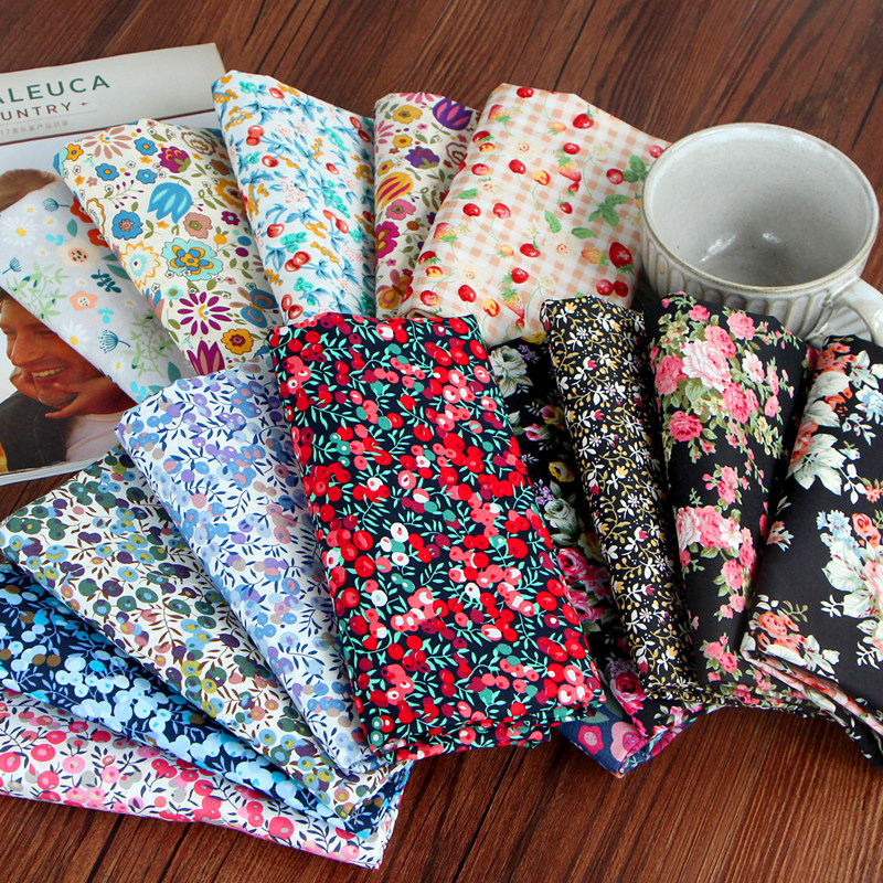 Quilt Cotton Summer - Tkanina bawełniana popelina w kwiaty w