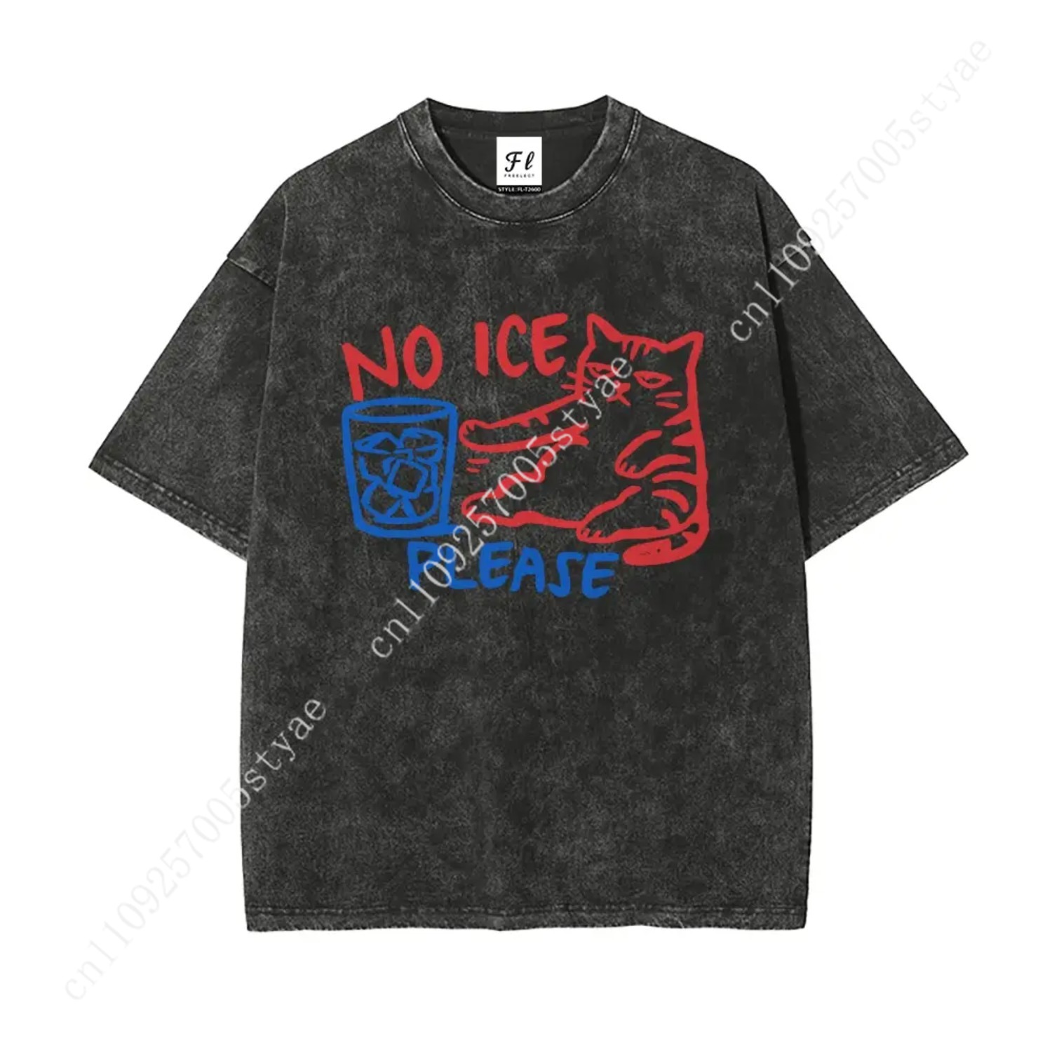 Quilt Cotton Summer - Koszulka No ICE Please Cat Abolish
