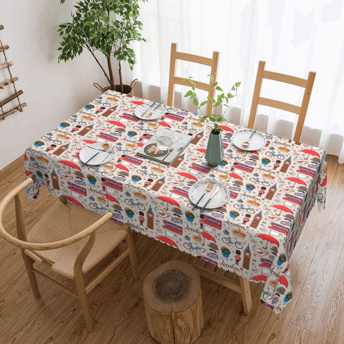 Home Textiles Uk - London Pattern prostokątny obrus wodoodporny obrus