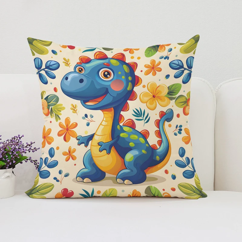 Home Landing Textiles - Poszewka na poduszkę Dinosaur Land z