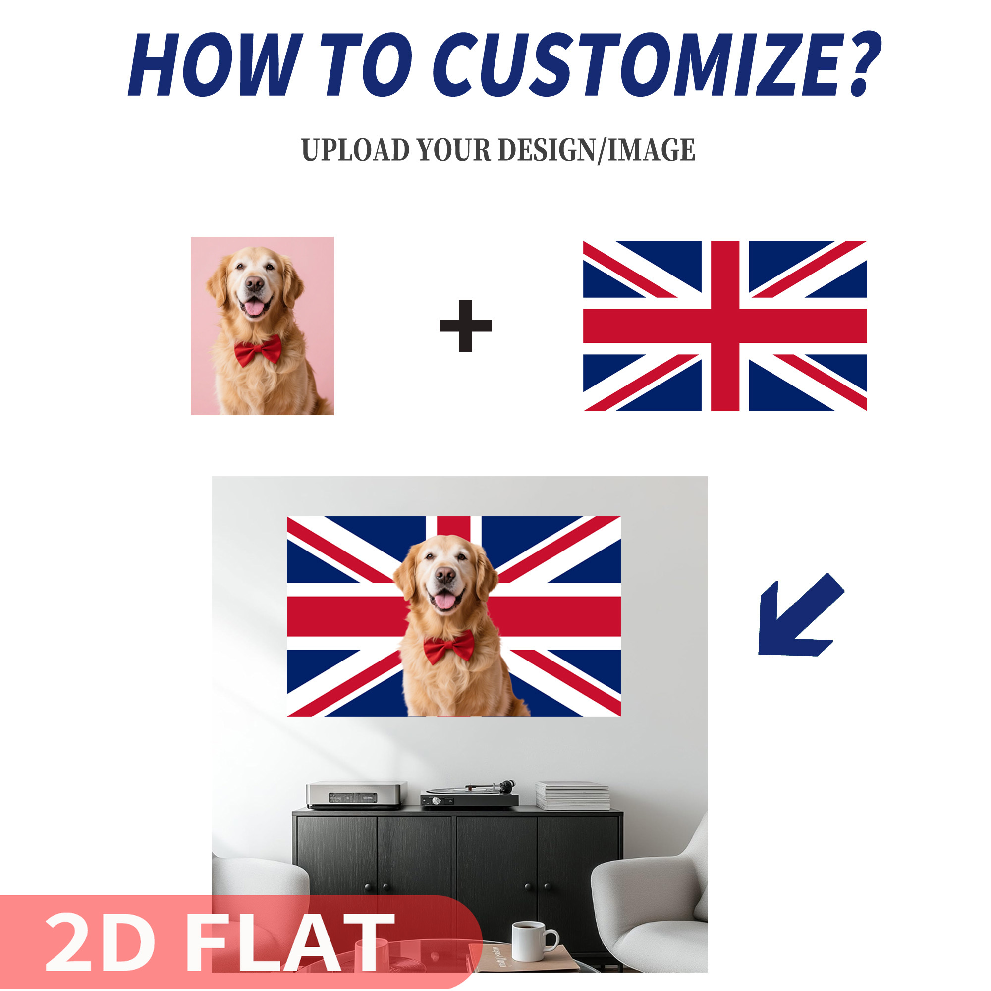 Home Textiles Uk - 1 szt. płaska flaga 2D z