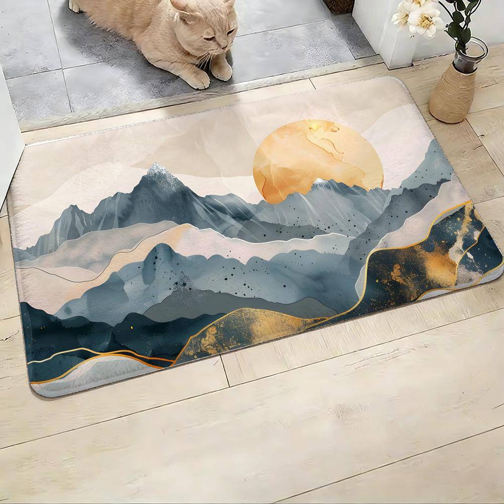 Home Landing Textiles - Mata podłogowa Mountain Land, miękki flanelowy
