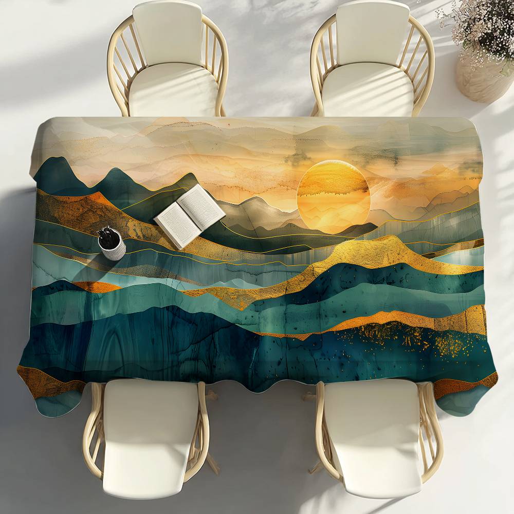 Home Landing Textiles - Obrus na stół z motywem górskim,