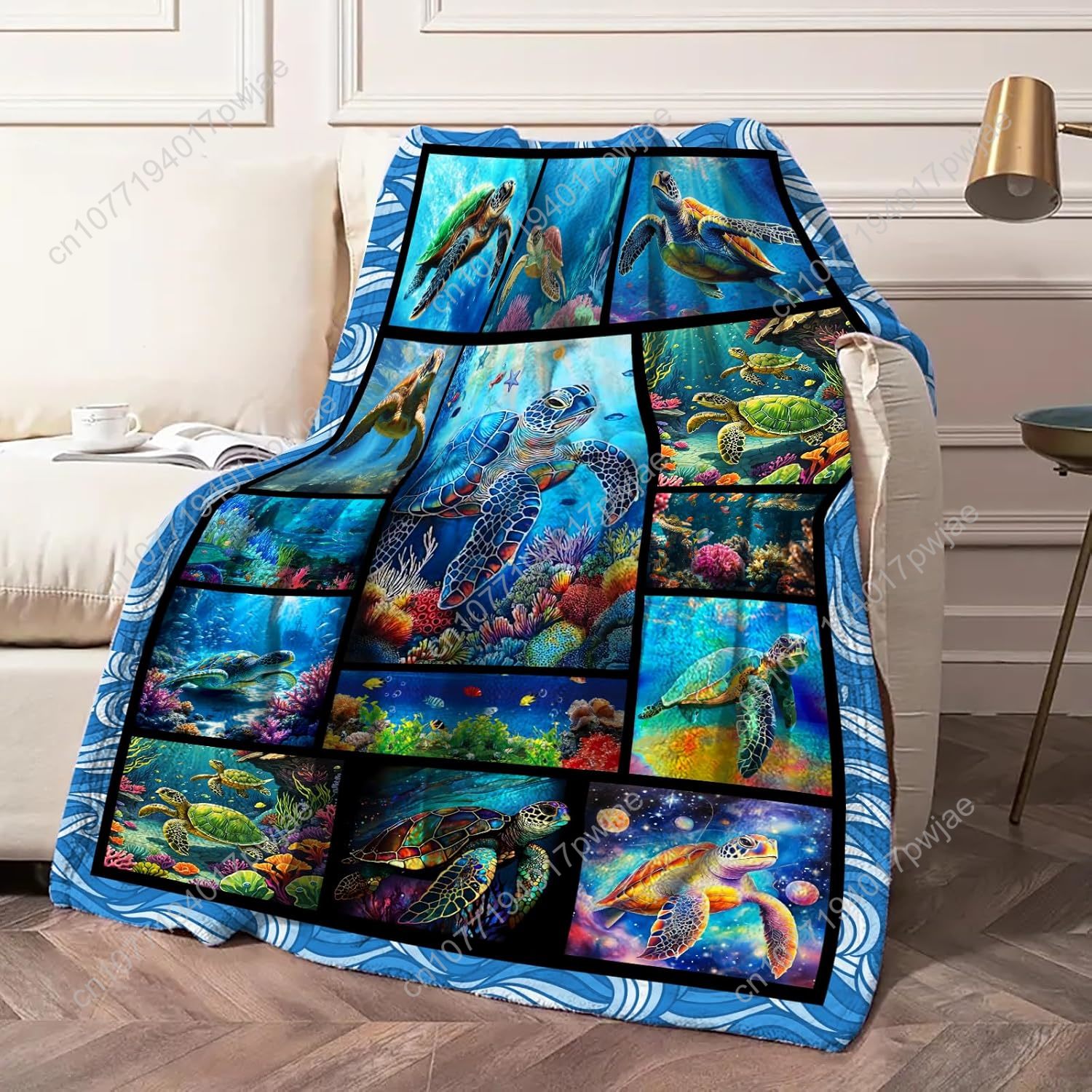 Koc z flaneli z motywem żółwia – Home Textiles & Furnishings recenzja i cena
