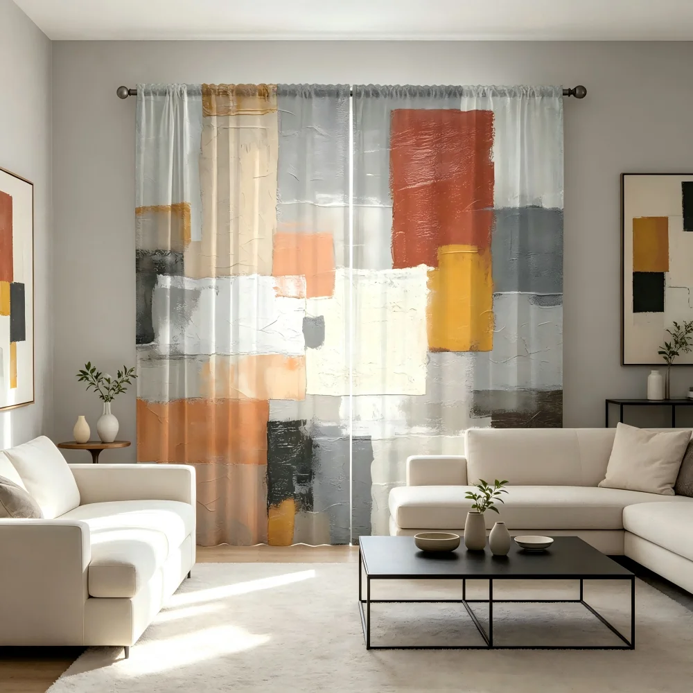 2 szt. Przezroczyste zasłony z – Curtain Sheer Voile recenzja i cena