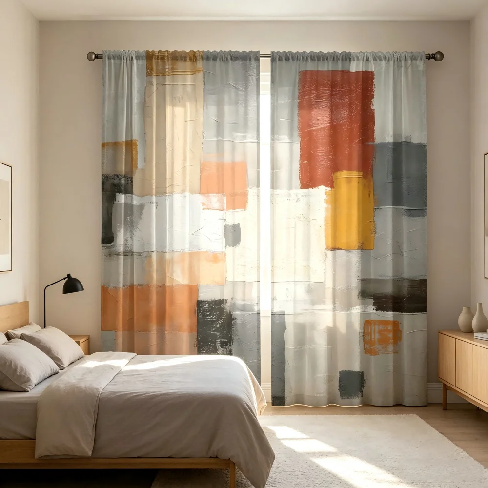 2 szt. Przezroczyste zasłony z – Curtain Sheer Voile recenzja i cena
