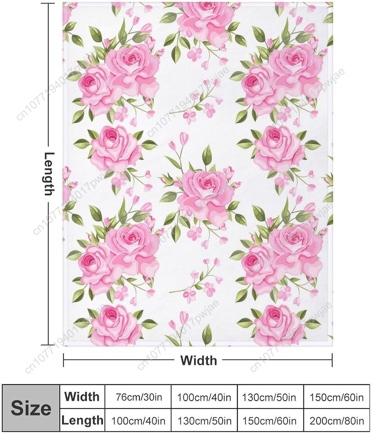Różowy koc z kwiatowym wzorem, – Home Textiles & Furnishings recenzja i cena