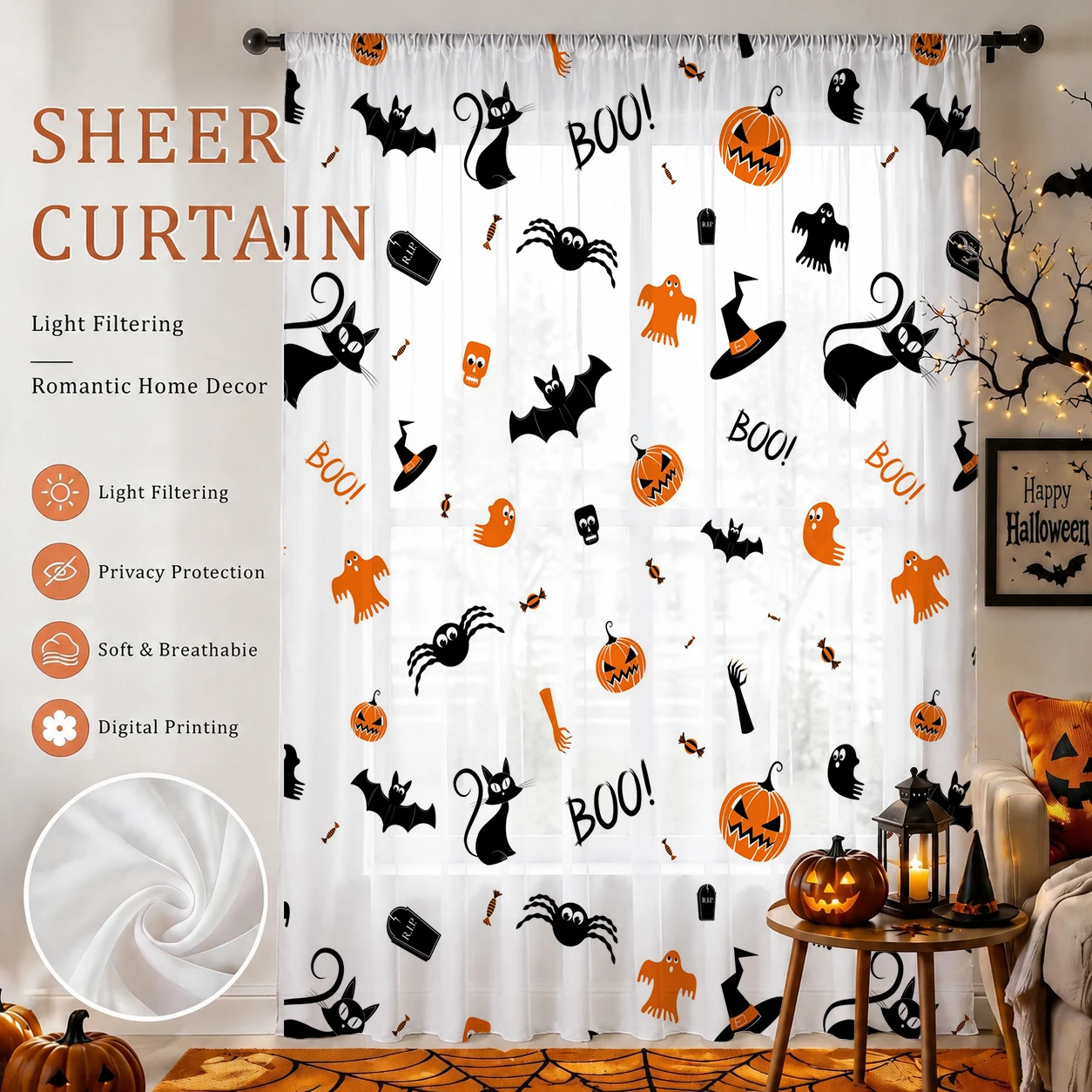 Przezroczysta zasłona na Hallo – Curtain Sheer Voile recenzja i cena