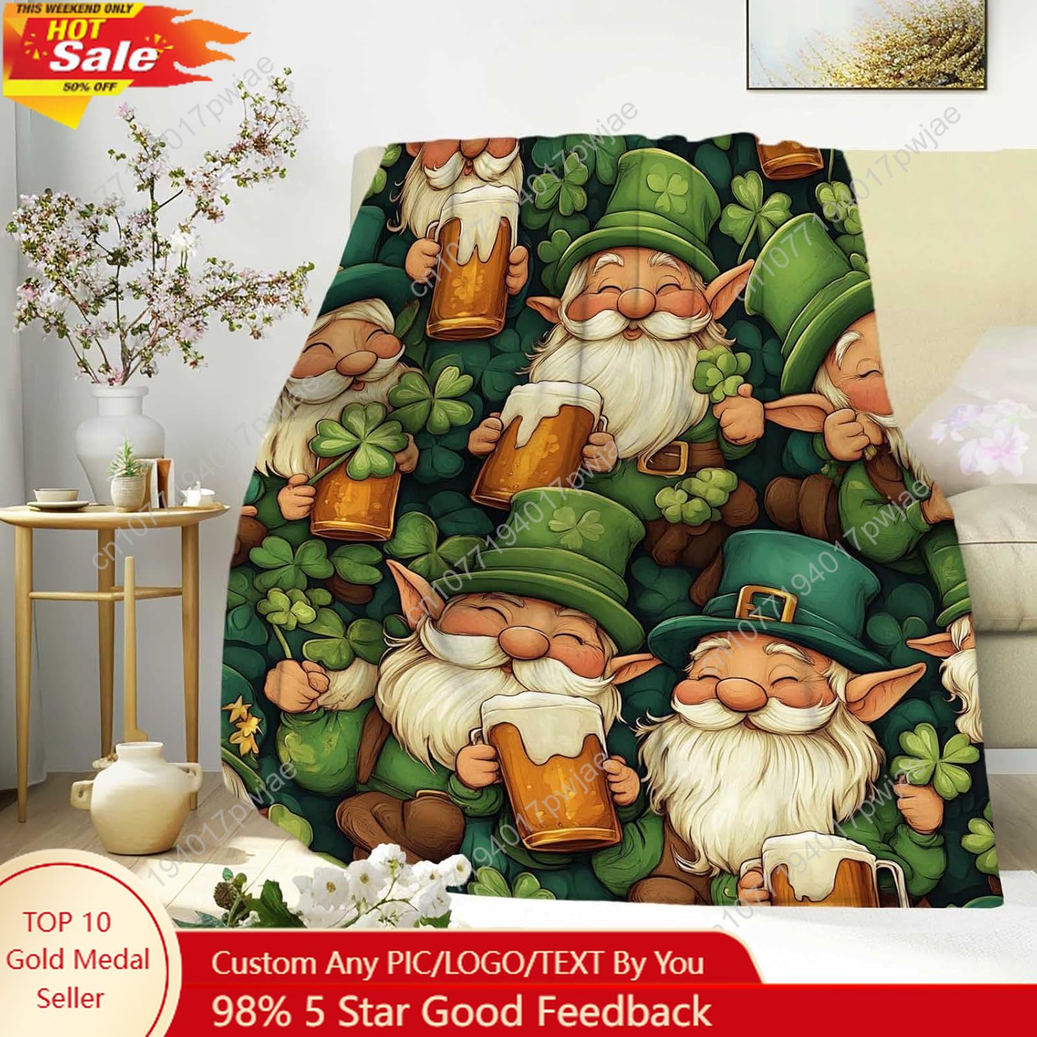 Koc z motywem Świętego Patryka – Home Textiles & Furnishings recenzja i cena