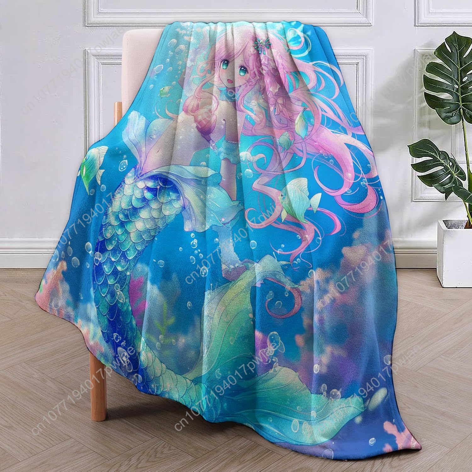 Uroczy koc syrenka, kreskówkow – Home Textiles & Furnishings recenzja i cena