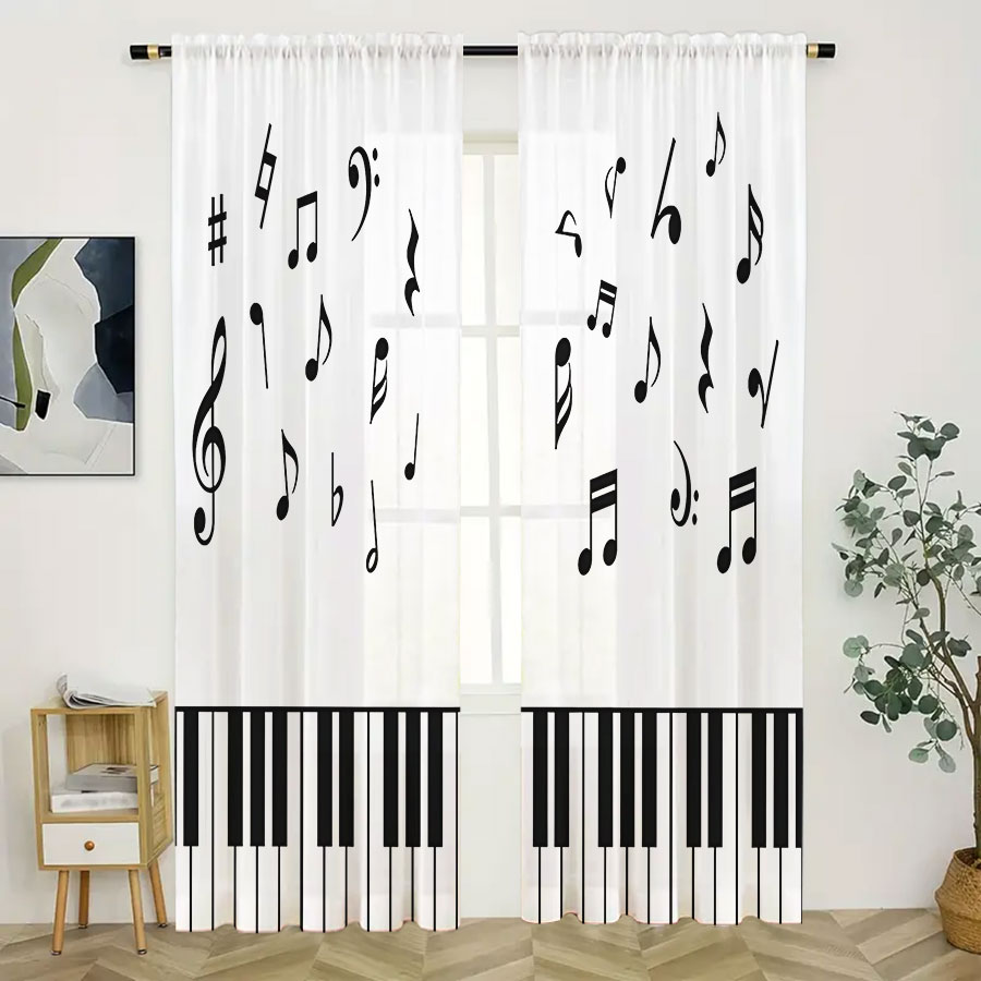 2 szt. Przezroczyste zasłony z – Curtain Sheer Voile recenzja i cena