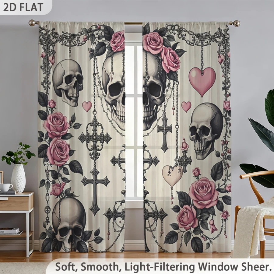 2 szt. Przezroczyste zasłony z – Curtain Sheer Voile recenzja i cena