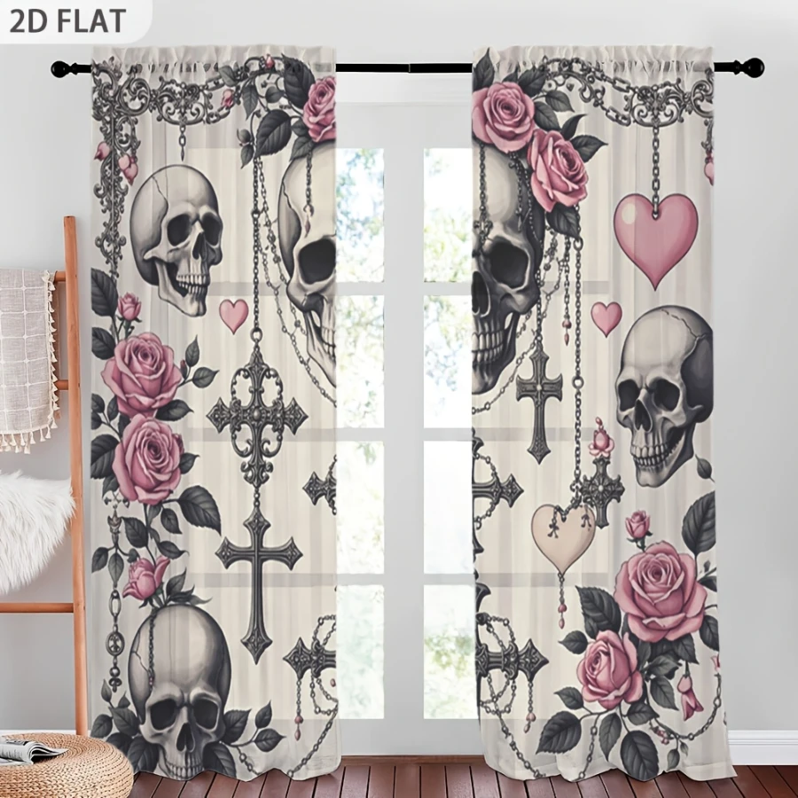 2 szt. Przezroczyste zasłony z – Curtain Sheer Voile recenzja i cena
